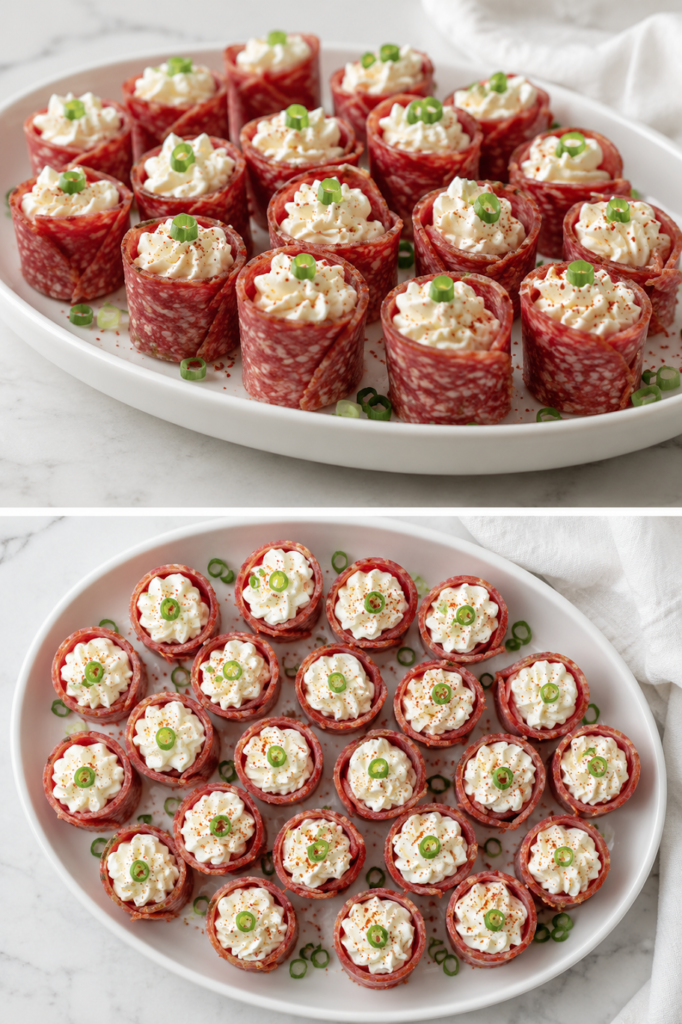 3-Ingredient Cream Cheese Salami Bites