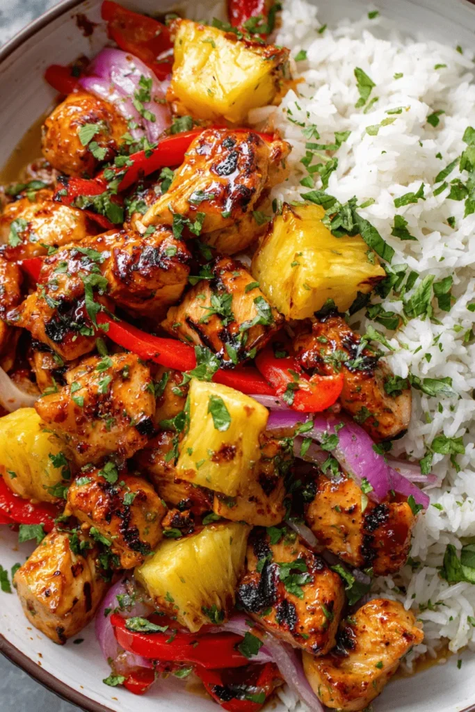Healthy Sheet Pan Hawaiian Chicken
