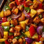 Healthy Sheet Pan Hawaiian Chicken