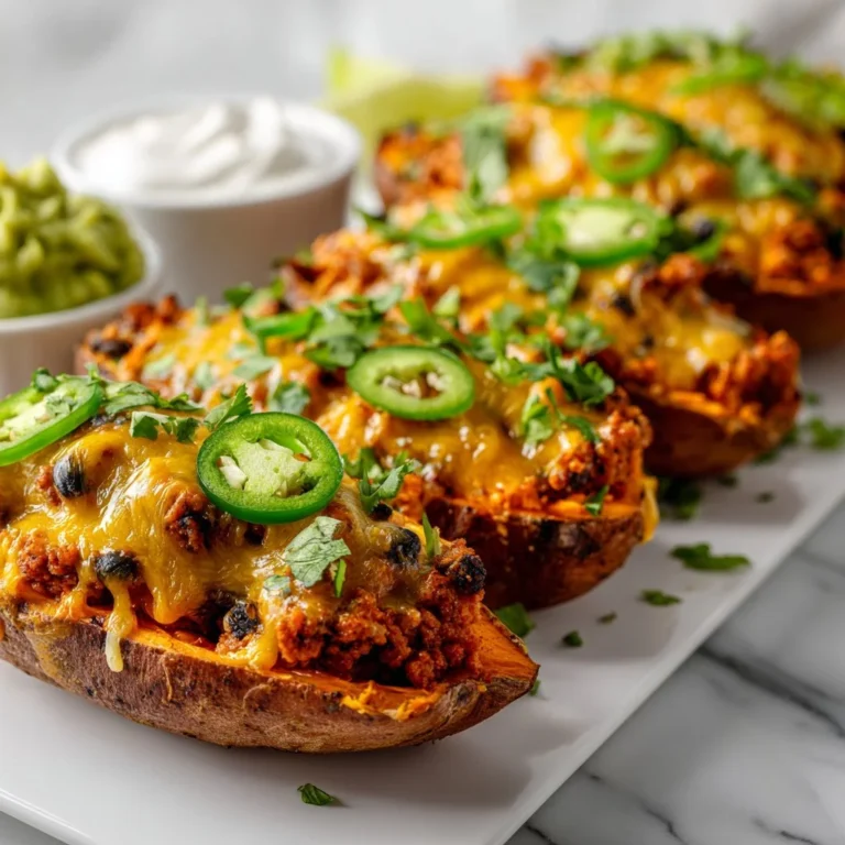 Protein Loaded Sweet Potato Boats Recipe